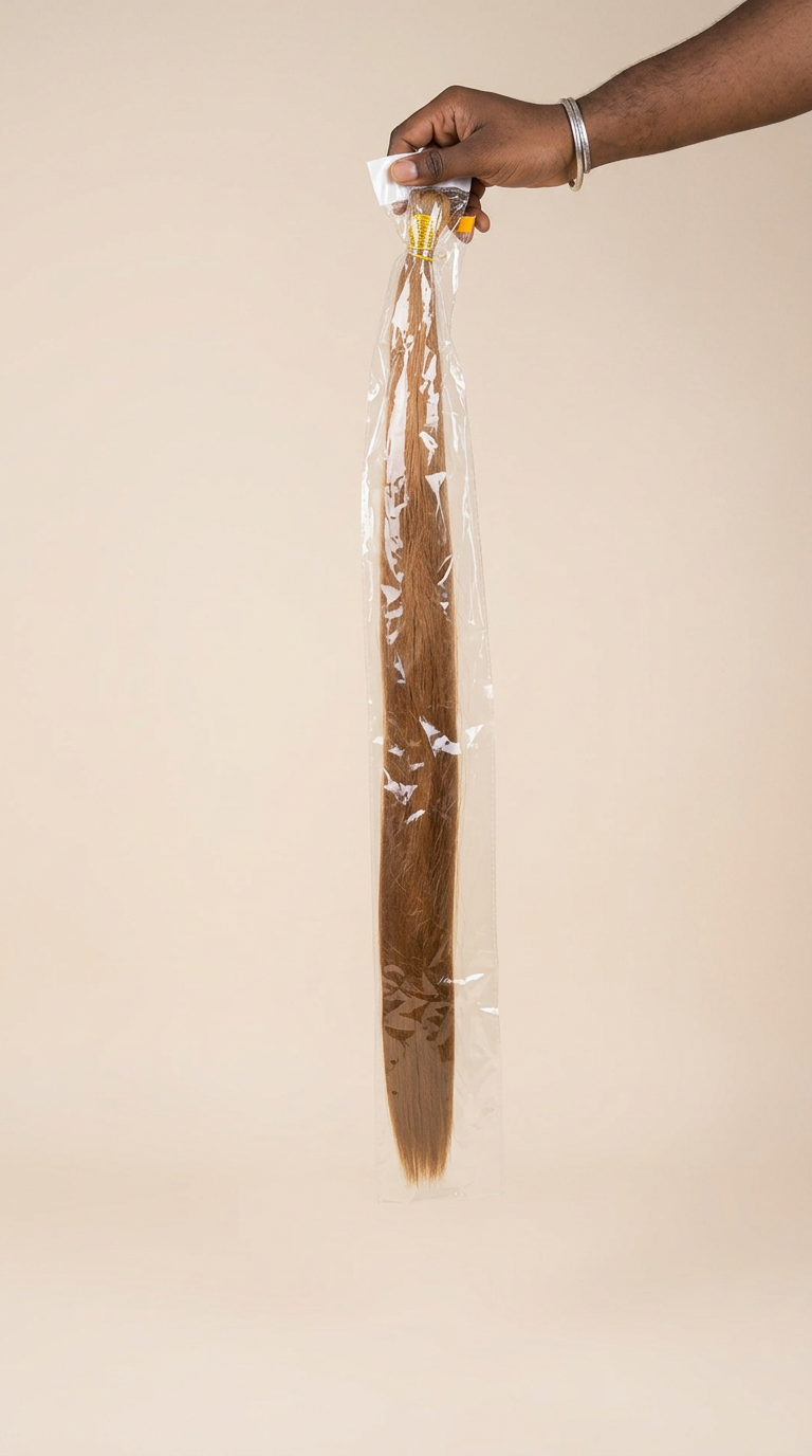 Mèches synthétiques 50 cm — teinte brun foncé
