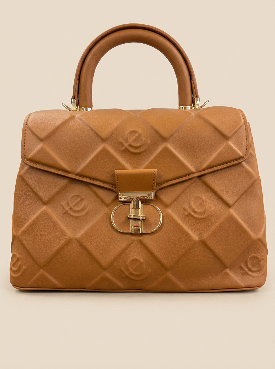 Sac matelassé camel, accessoire de la boutique